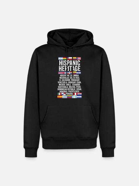 Latinalaisamerikkalainen perintö Latinomaat Hauska Herencia - Herre Premium økologisk hoodie - sort