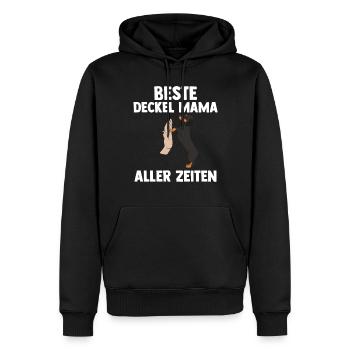 Hund Mutter Mama Dackel - Männer Premium Bio Hoodie - Schwarz - Vorne - Nico (187cm)