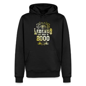 2000 legends geburtstag - Männer Premium Bio Hoodie - Schwarz - Vorne - Nico (187cm)