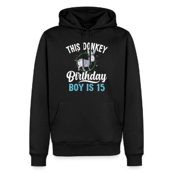 Donkey Lover Gifts - Männer Premium Bio Hoodie - Schwarz - Vorne - Nico (187cm)