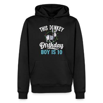 Donkey Lover Gifts - Männer Premium Bio Hoodie - Schwarz - Vorne - Nico (187cm)