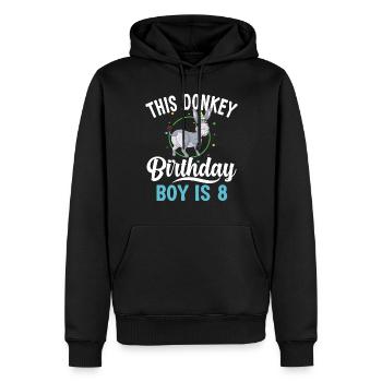 Cadeaux d’amoureux de l’âne - Sweat à capuche Premium bio Homme - noir - Devant - Nico (187cm)
