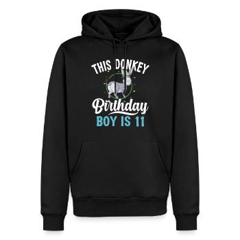 Cadeaux d’amoureux de l’âne - Sweat à capuche Premium bio Homme - noir - Devant - Nico (187cm)