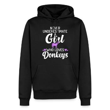 Donkey Lover Gifts - Männer Premium Bio Hoodie - Schwarz - Vorne - Nico (187cm)