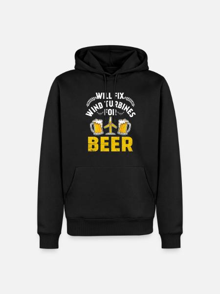 Windkraftanlagentechniker Windmühle Erneuerbare - Männer Premium Bio Hoodie - Schwarz