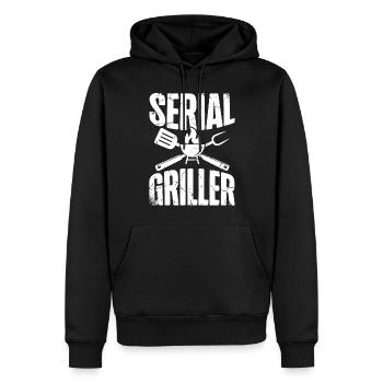 Serieller Griller Fleischesser Barbecue Liebhaber - Männer Premium Bio Hoodie - Schwarz - Vorne - Nico (187cm)