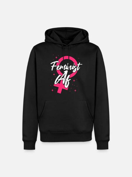 Feminist Feminist Af - Men’s Premium Organic Hoodie - black