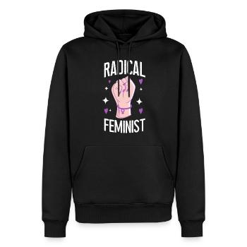Féministe Féministe Radicale - Sweat à capuche Premium bio Homme - noir - Devant - Nico (187cm)