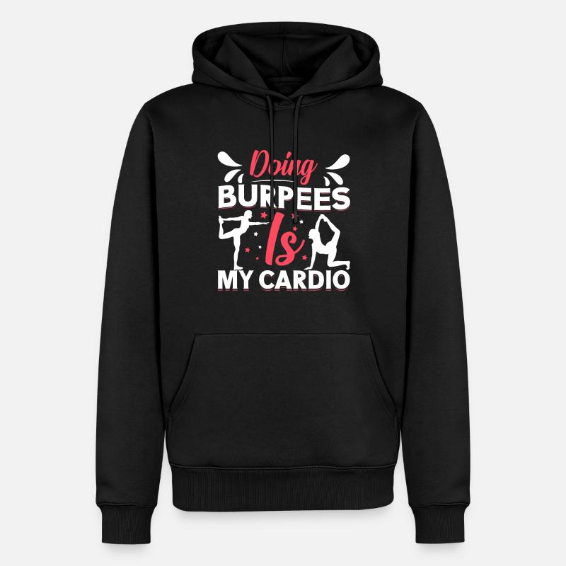 Burpees Übungen Workout - Männer Premium Bio Hoodie - Schwarz
