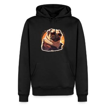 Mops Mops Hund Mops Sonnenbrille Mops Geschenk - Männer Premium Bio Hoodie - Schwarz - Vorne - Nico (187cm)