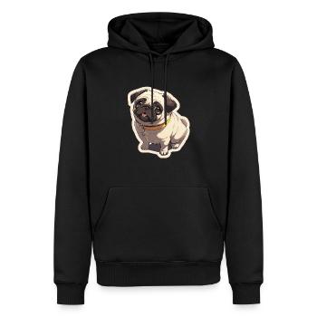 Carlin Carlin Chien Pug Cadeaux Carlin Amoureux du Carlin - Sweat à capuche Premium bio Homme - noir - Devant - Nico (187cm)