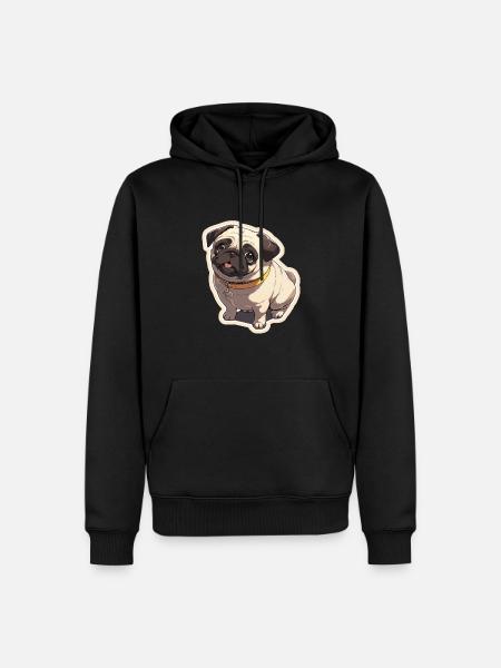 Mops Mops Hund Mops Geschenke Mops Liebhaber - Männer Premium Bio Hoodie - Schwarz