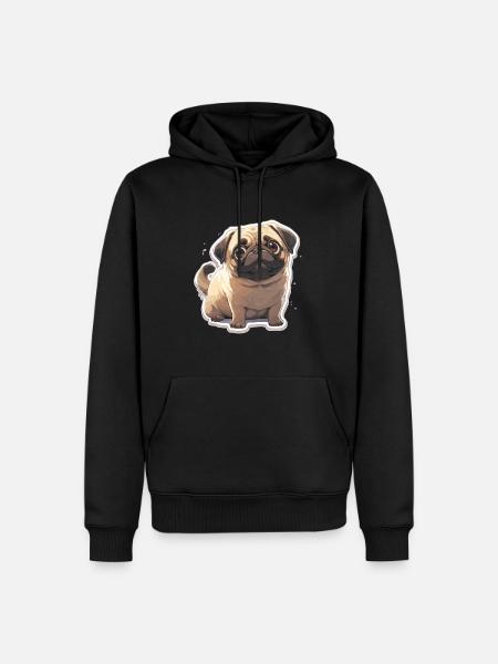 Mops Mops Hund Mops Geschenke Mops Liebhaber - Männer Premium Bio Hoodie - Schwarz