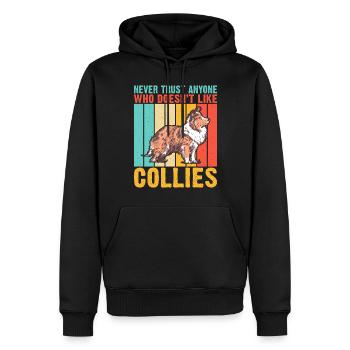 Cadeaux Collie - Sweat à capuche Premium bio Homme - noir - Devant - Nico (187cm)