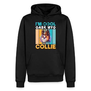 Cadeaux Collie - Sweat à capuche Premium bio Homme - noir - Devant - Nico (187cm)