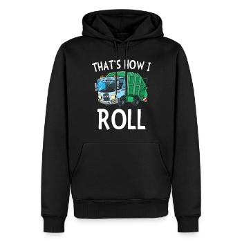 That's How I Roll Garbage Truck - Men’s Premium Organic Hoodie - black - Front - Nico (187cm)