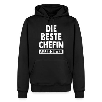 Arbeit Kollegen Büro Teamleiter Führungskraft Chef - Männer Premium Bio Hoodie - Schwarz - Vorne - Nico (187cm)