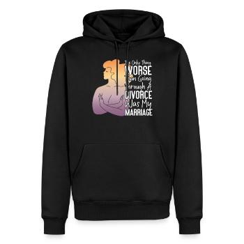Happy Divorce Party The Only Thing - Männer Premium Bio Hoodie - Schwarz - Vorne - Nico (187cm)