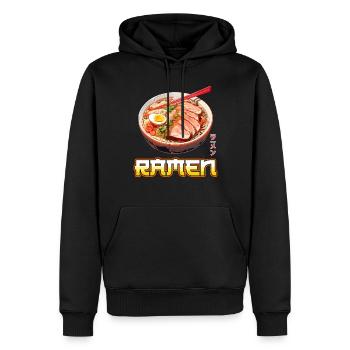 Anime Ramen Nudeln - Männer Premium Bio Hoodie - Schwarz - Vorne - Nico (187cm)
