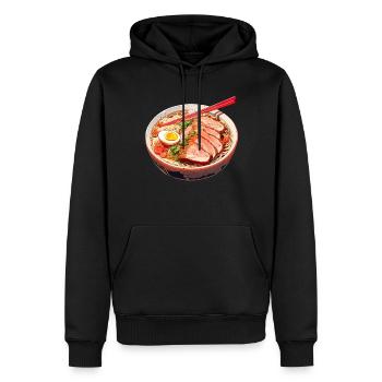 Anime Ramen Nudeln - Männer Premium Bio Hoodie - Schwarz - Vorne - Nico (187cm)