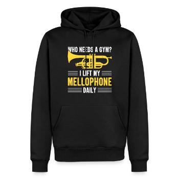 Mellophonist, Musical Instrument Orchestra, - Men’s Premium Organic Hoodie - black - Front - Nico (187cm)