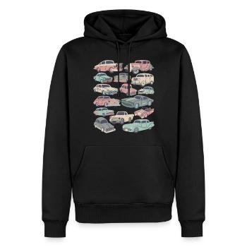 Autos Oldtimer PKW Fahrzeug Automobil Führerschein - Männer Premium Bio Hoodie - Schwarz - Vorne - Nico (187cm)