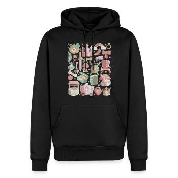 Fairy Tale Doodles Fantasy Magic Fairy Tale Book - Sweat à capuche Premium bio Homme - noir - Devant - Nico (187cm)