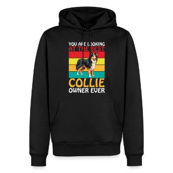 Collie Gifts - Männer Premium Bio Hoodie - Schwarz - Vorne - Nico (187cm)