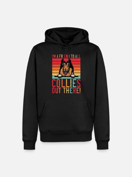 Cadeaux Collie - Sweat à capuche Premium bio Homme - noir