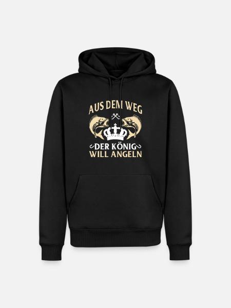 Angeln - Männer Premium Bio Hoodie - Schwarz