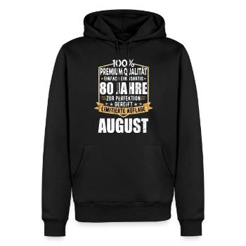 19. Geburtstag September Jahrgang 2004 Vintage - Männer Premium Bio Hoodie - Schwarz - Vorne - Nico (187cm)