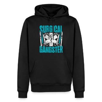 Chirurgischer Assistent Surgical Gangster - Männer Premium Bio Hoodie - Schwarz - Vorne - Nico (187cm)