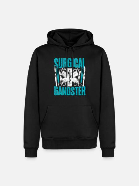 Chirurgischer Assistent Surgical Gangster - Männer Premium Bio Hoodie - Schwarz