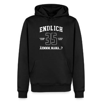 Endlich 35 Ich Kann Alles Ich Weiß Alles - Männer Premium Bio Hoodie - Schwarz - Vorne - Nico (187cm)