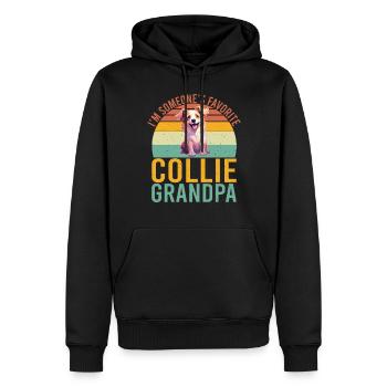 Collie Gifts - Männer Premium Bio Hoodie - Schwarz - Vorne - Nico (187cm)