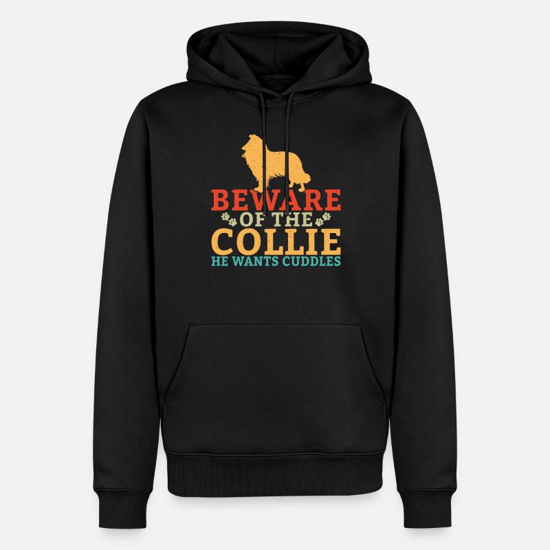 Cadeaux Collie - Sweat à capuche Premium bio Homme - noir