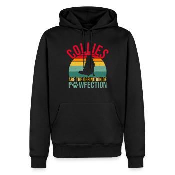 Collie Gifts - Männer Premium Bio Hoodie - Schwarz - Vorne - Nico (187cm)
