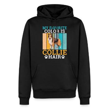 Cadeaux Collie - Sweat à capuche Premium bio Homme - noir - Devant - Nico (187cm)