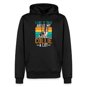 Collie Gifts - Männer Premium Bio Hoodie - Schwarz - Vorne - Nico (187cm)