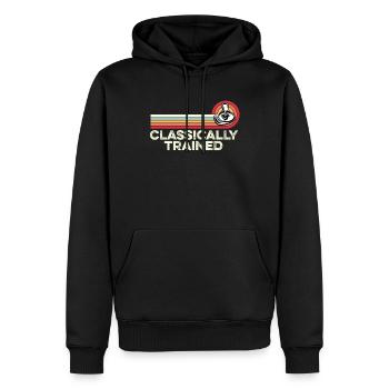 Klassisch ausgebildetes Schaltgetriebe Drei - Männer Premium Bio Hoodie - Schwarz - Vorne - Nico (187cm)