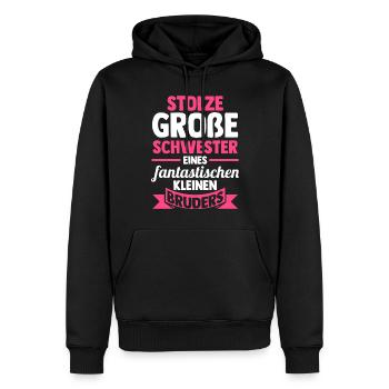 Geschwister Schwestern Bruder Schwester - Männer Premium Bio Hoodie - Schwarz - Vorne - Nico (187cm)
