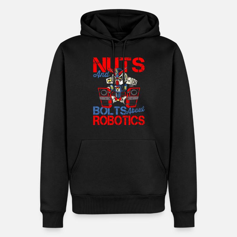 Robotik-liebhaber Muttern Schrauben - Männer Premium Bio Hoodie - Schwarz