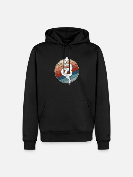 Serpent Rétro - Sweat à capuche Premium bio Homme - noir