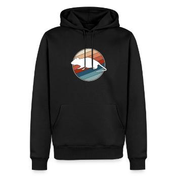 Maus Retro - Männer Premium Bio Hoodie - Schwarz - Vorne - Nico (187cm)