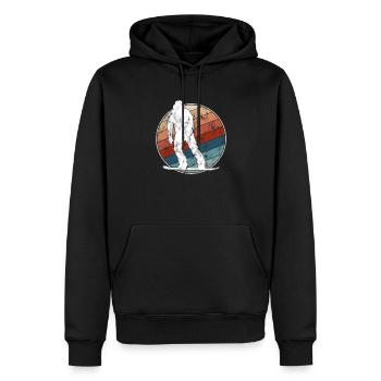 Snowboarding Retro - Männer Premium Bio Hoodie - Schwarz - Vorne - Nico (187cm)