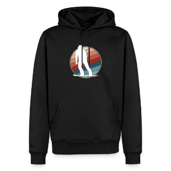 Snowboard Rétro - Sweat à capuche Premium bio Homme - noir - Devant - Nico (187cm)