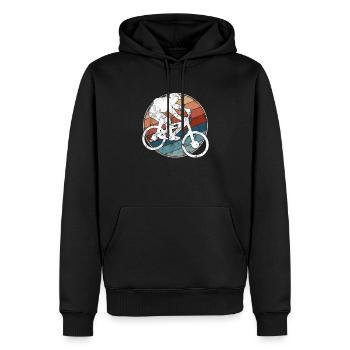 Mountain Bike Retro - Men’s Premium Organic Hoodie - black - Front - Nico (187cm)