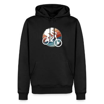 Mountain Bike Retro - Men’s Premium Organic Hoodie - black - Front - Nico (187cm)
