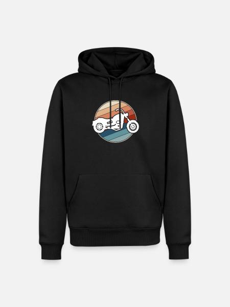 Motorcycle Retro - Men’s Premium Organic Hoodie - black