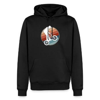 BMX retro - Männer Premium Bio Hoodie - Schwarz - Vorne - Nico (187cm)